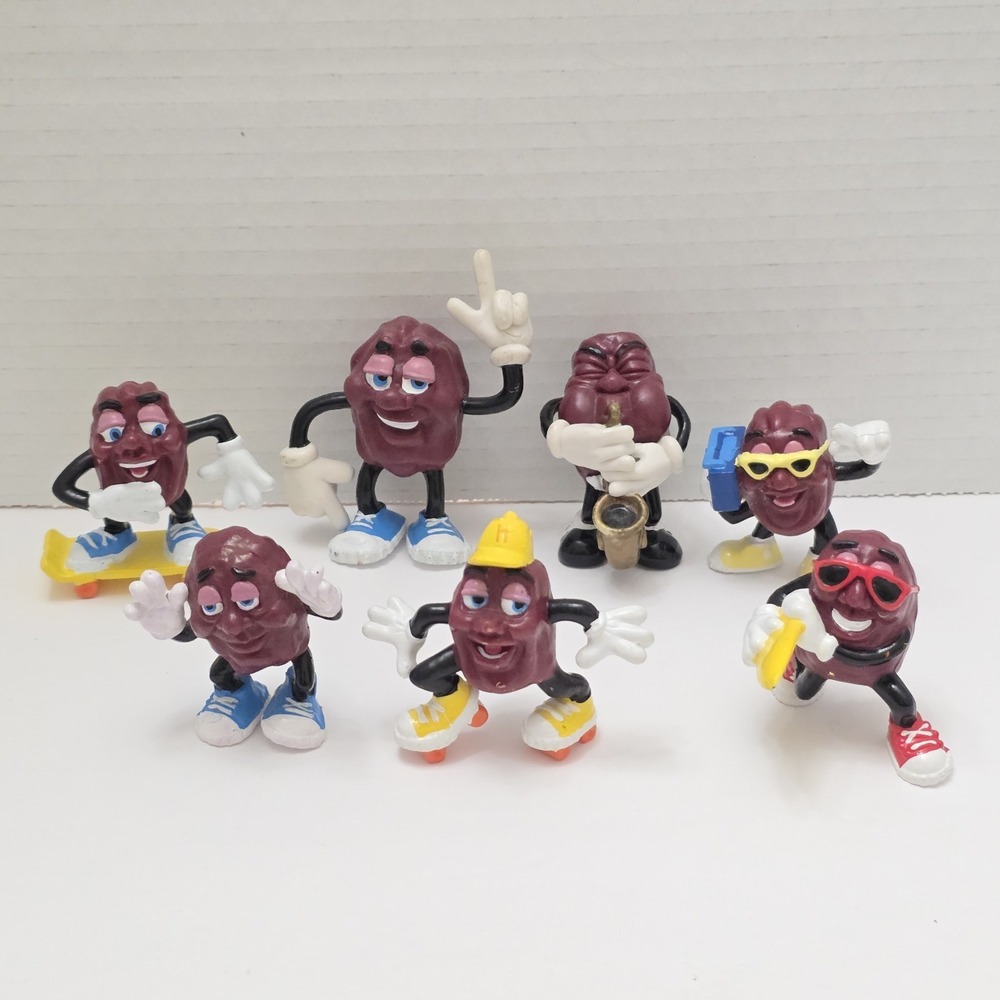 Vintage 1987/1988 Applause Inc. California Raisins Lot of 7 No Duplicates